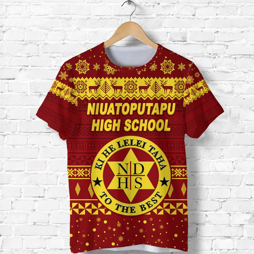 Custom Niuatoputapu High School Christmas T Shirt Simple Style LT8 - Wonder Print Shop