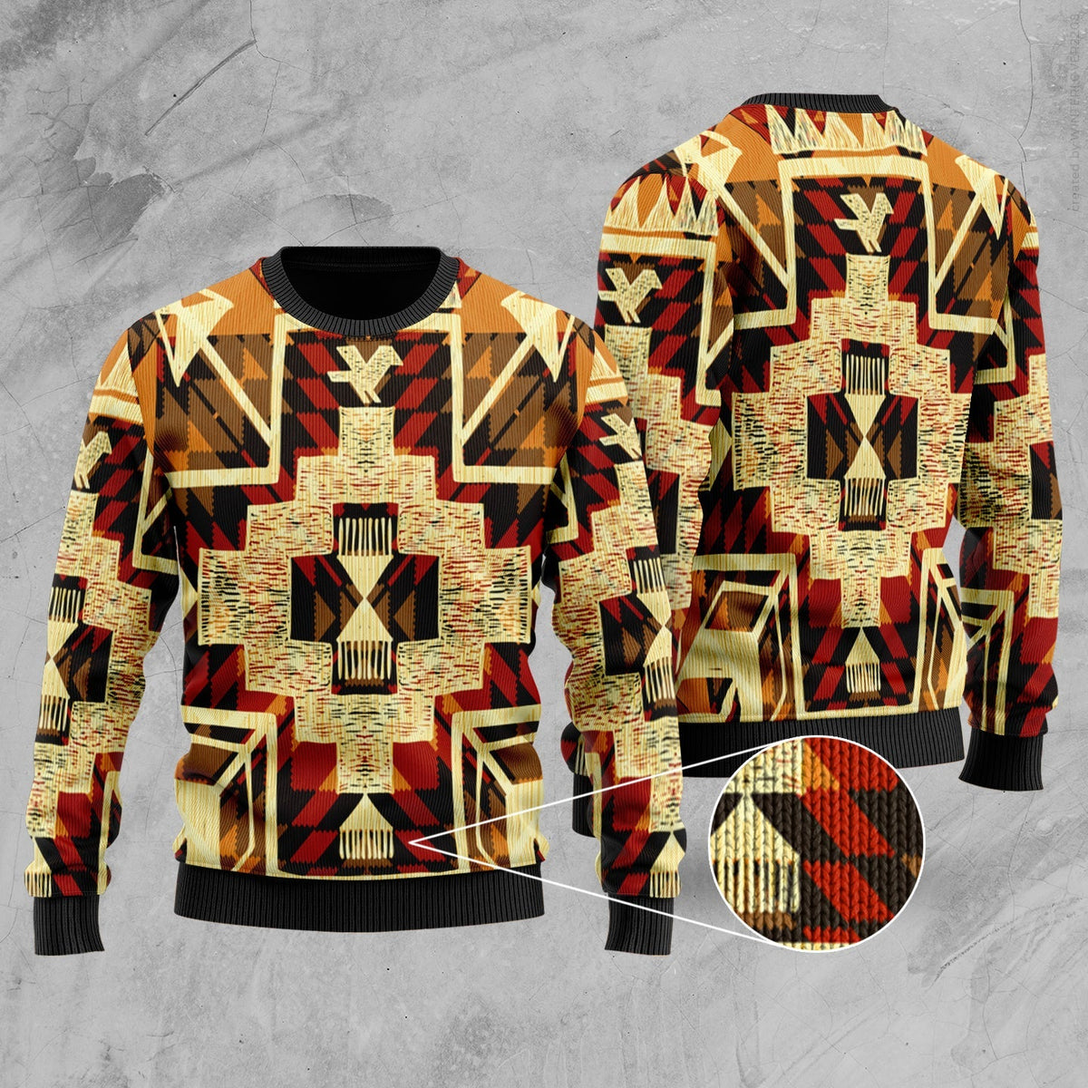 Tribal Yellow Arrow Native American Sweater LT10 - Wonder Print Shop