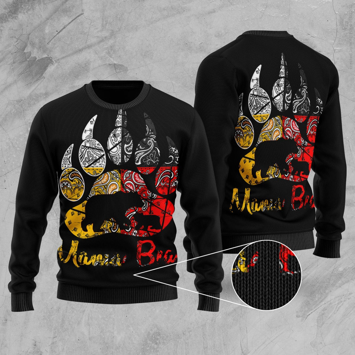 Mama Bear Native American Sweater LT10 - Wonder Print Shop