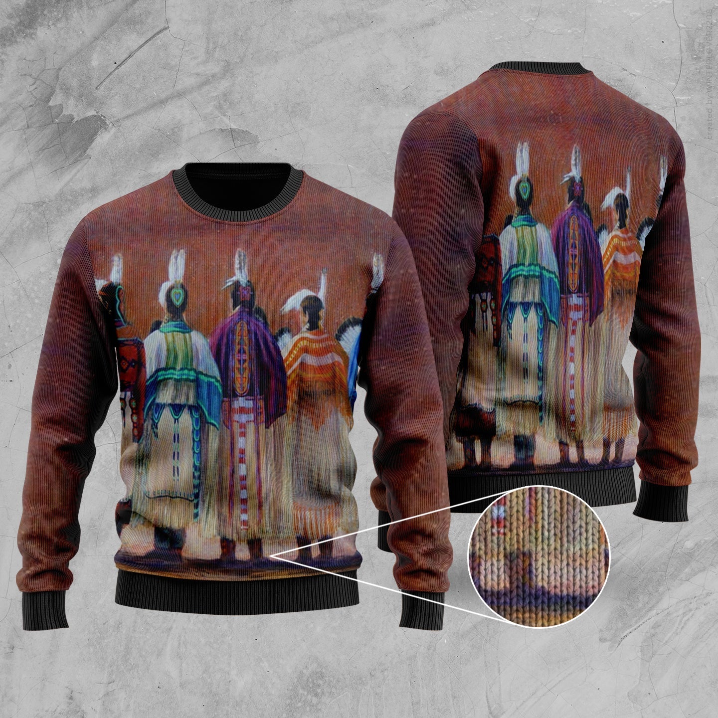 Five Chief Native American Sweater LT10 - Wonder Print Shop