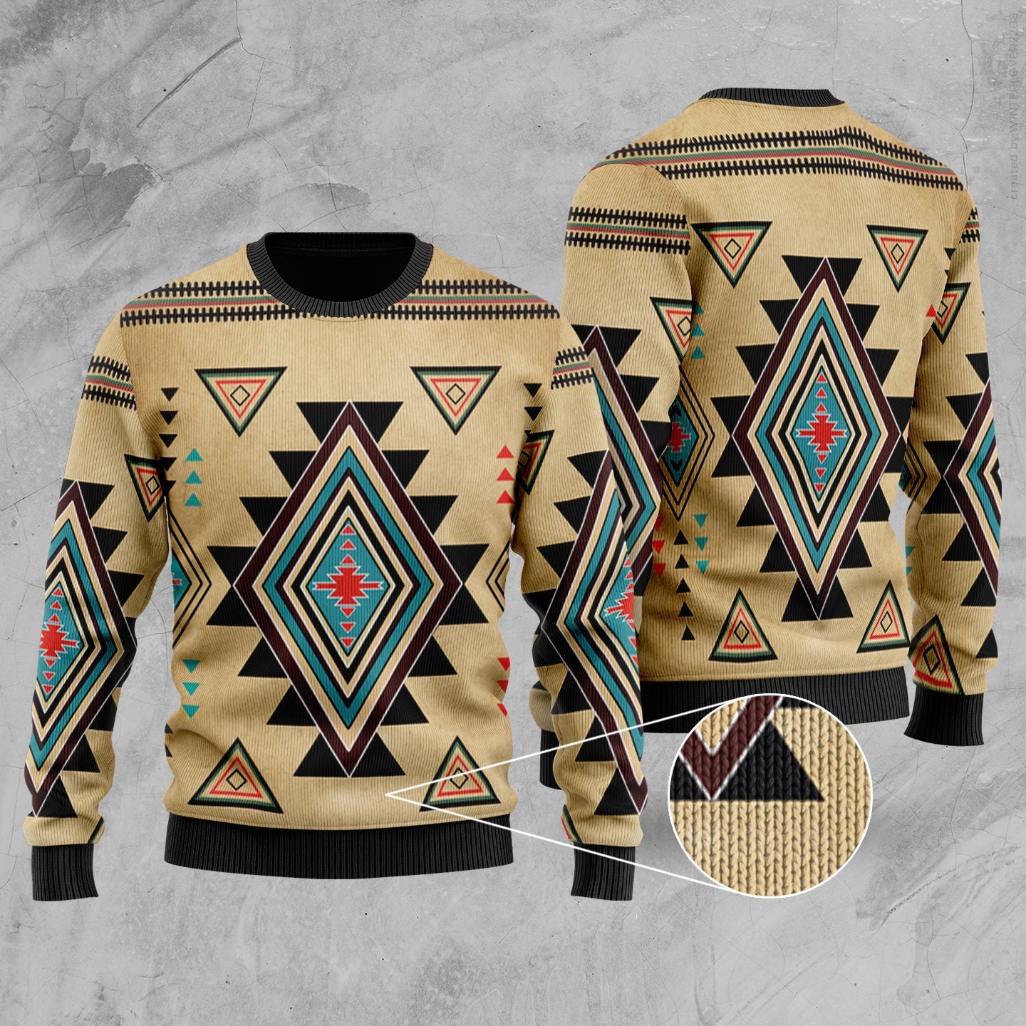 Southwest Symbol Native American Sweater LT10 - Wonder Print Shop