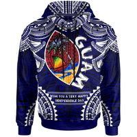 Guam Hoodie Custom Guam independence Day Wish You A Very Happy independence Day With Polynesian Patterns LT10 - Wonder Print Shop