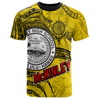 Hawaii President William McKinley High School Custom T Shirt McKinley High School Polynesian Pattern LT10 - Wonder Print Shop