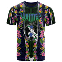 Hawaii Waimea High School Custom T Shirt Waimea High School Polynesian With Floral Pattern LT10 - Wonder Print Shop