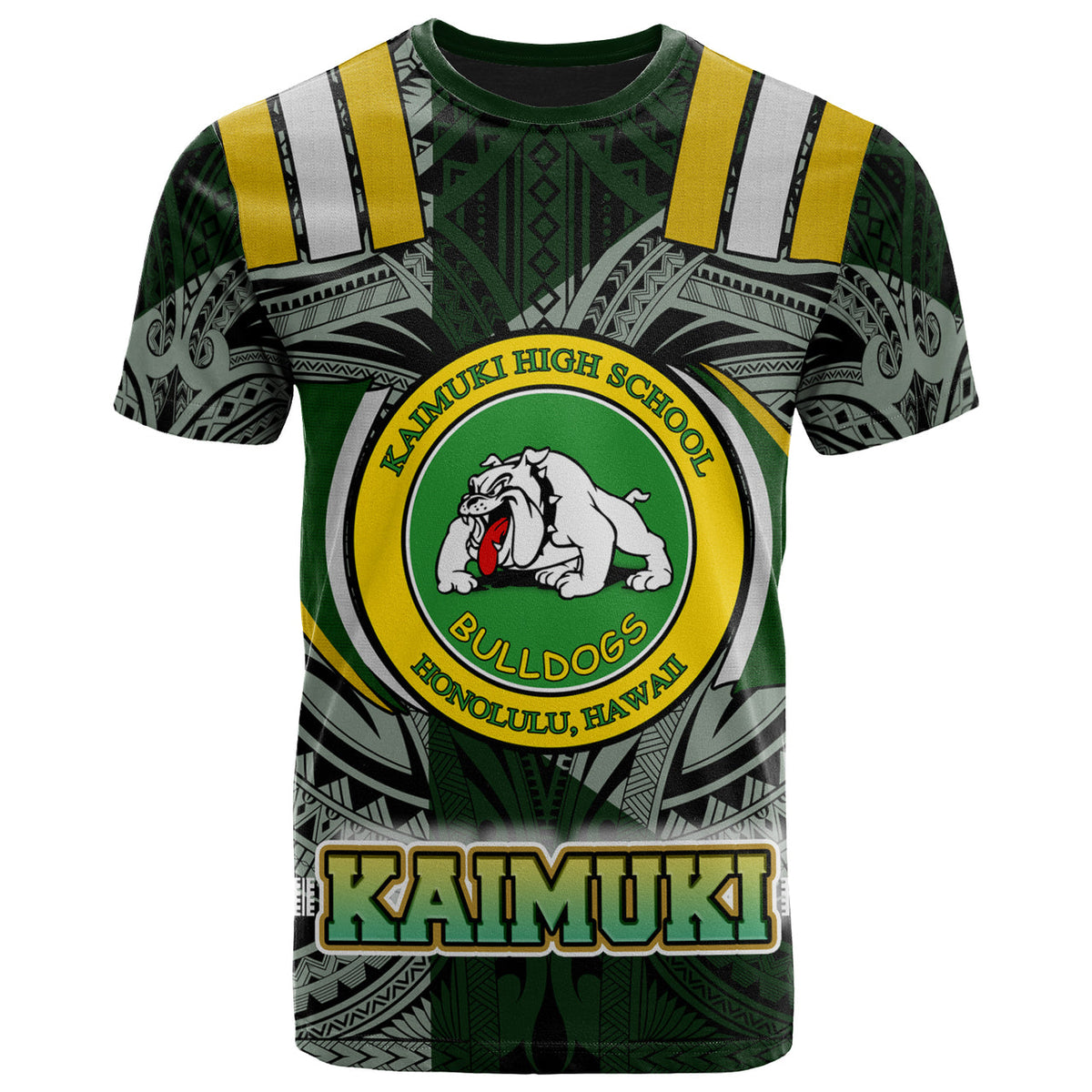 Hawaii Kaimuki High School T Shirt Custom Kaimuki High School Polynesian Pattern T Shirt LT10 - Wonder Print Shop