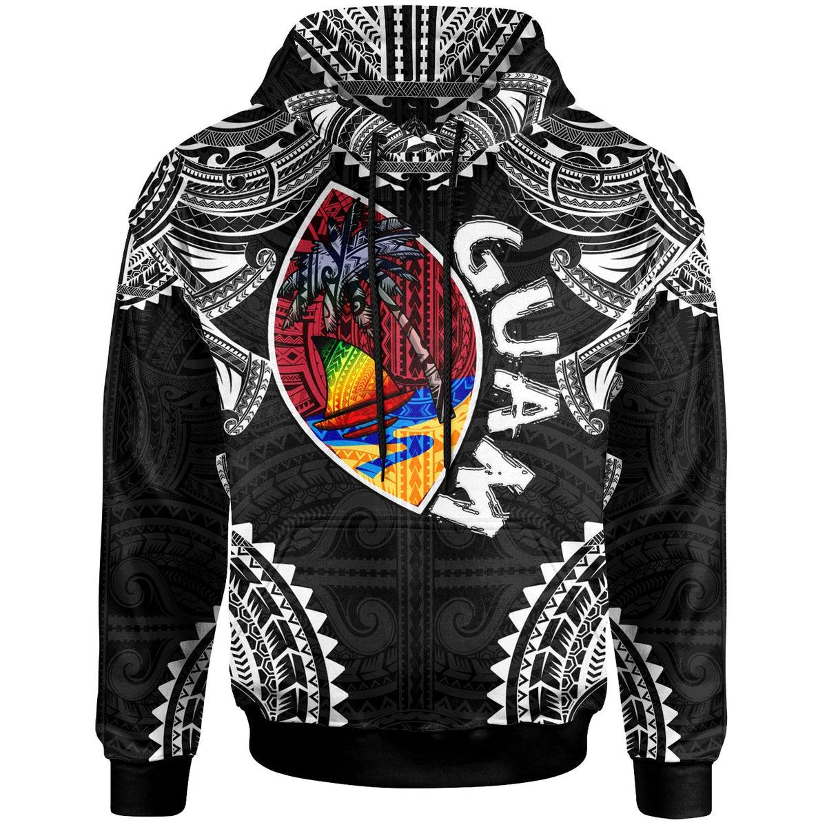 Guam Hoodie Custom Guam independence Day Wish You A Very Happy independence Day With Polynesian Patterns LT10 - Wonder Print Shop