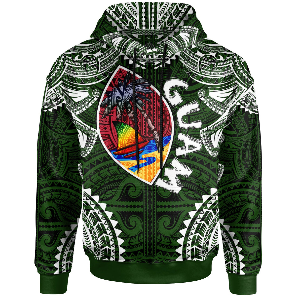 Guam Hoodie Custom Guam independence Day Wish You A Very Happy independence Day With Polynesian Patterns LT10 - Wonder Print Shop