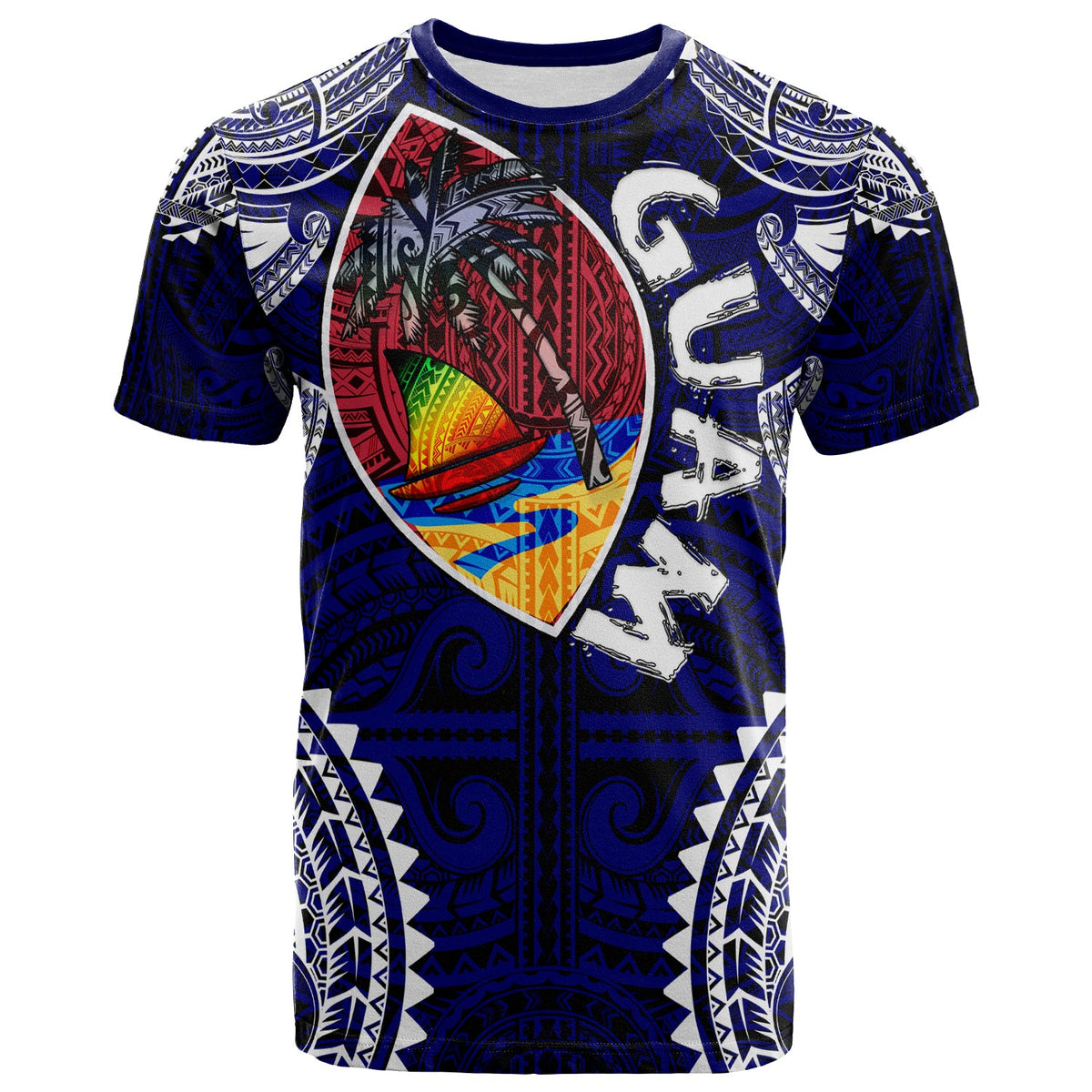Guam T Shirt Custom Guam independence Day Wish You A Very Happy independence Day With Polynesian Patterns LT10 - Wonder Print Shop