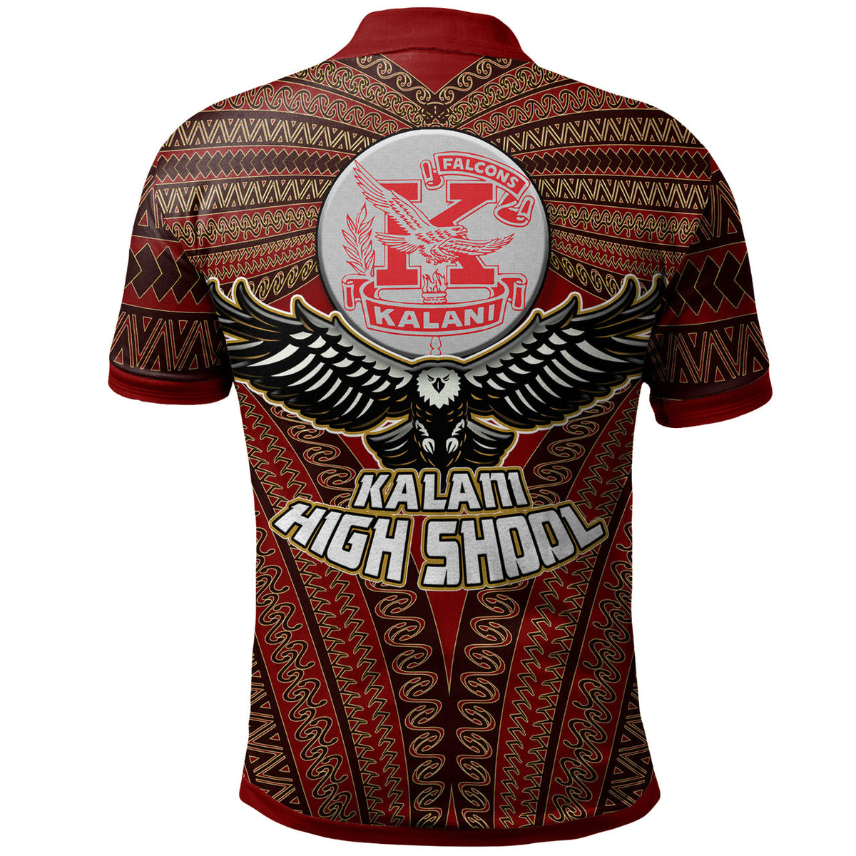 Hawaii Kalani High School Custom Polo Shirt Kalani High School Polynesian With Falcon Pattern LT10 - Wonder Print Shop