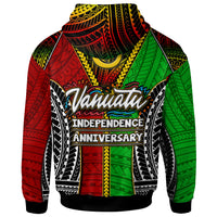 Vanuatu Hoodie Custom Vanuatu Independence Anniversary With Polynesian Patterns Hoodie LT10 - Wonder Print Shop