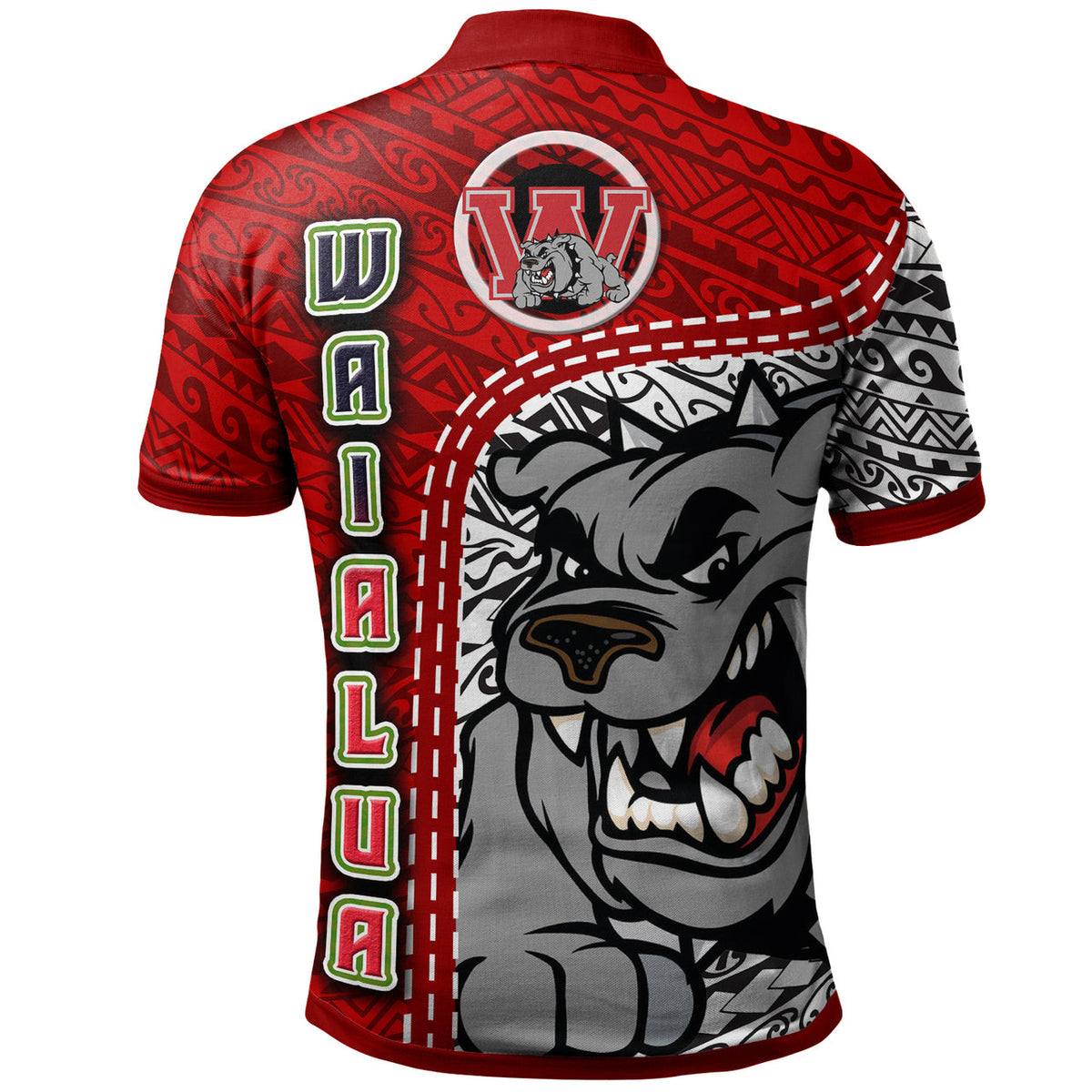Hawaii Waialua High and Intermediate School Custom Polo Shirt Waialua High School Polynesian Pattern LT10 - Wonder Print Shop