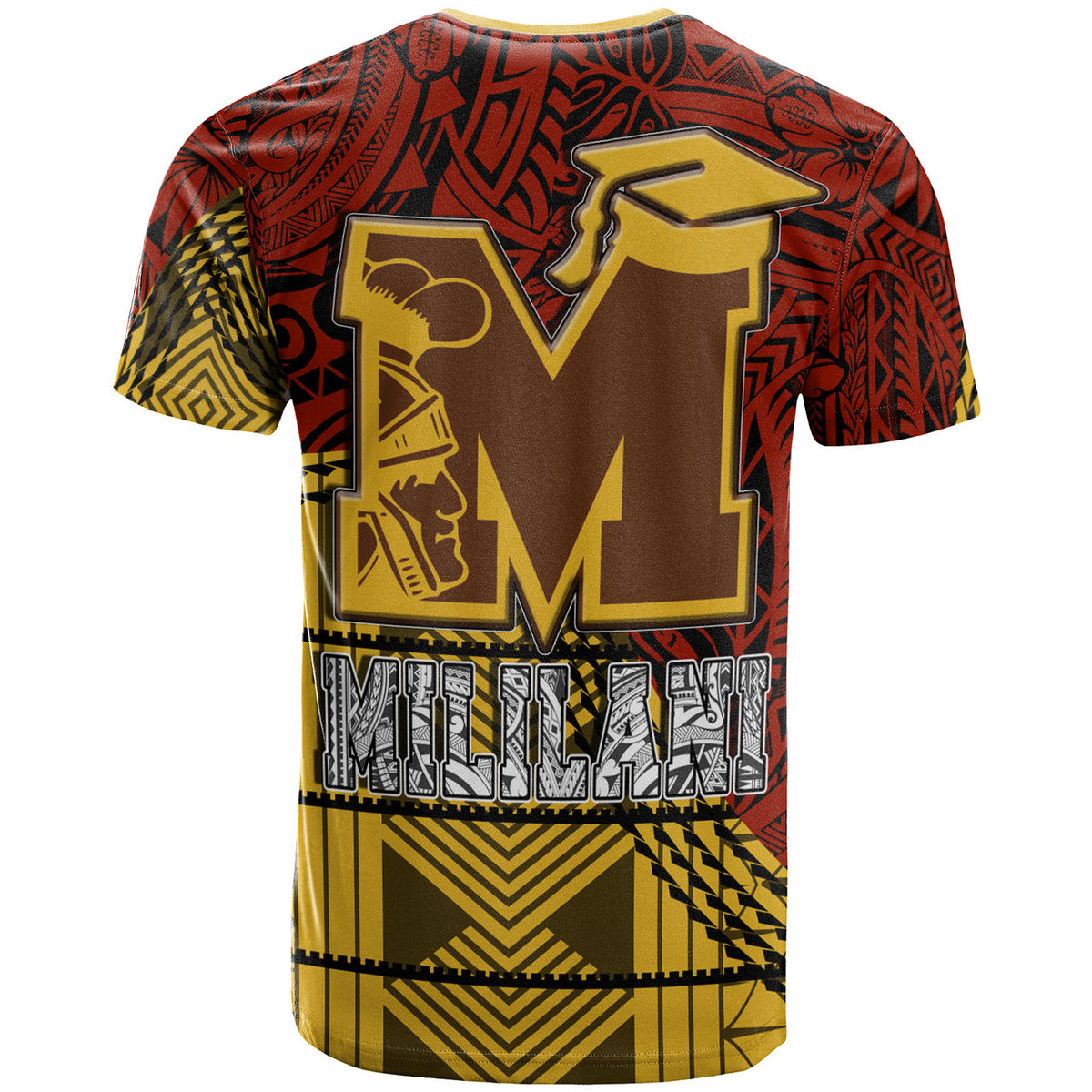 Hawaii Mililani High School Custom T Shirt Mililani High School Polynesian Pattern LT10 - Wonder Print Shop