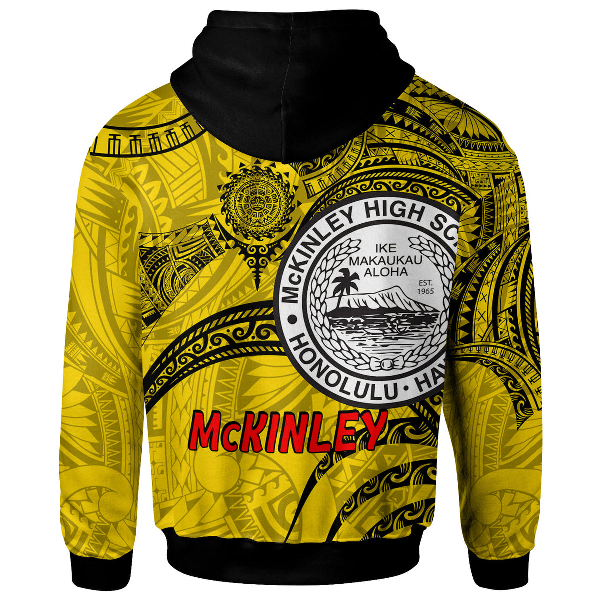 Hawaii President William McKinley High School Custom Hoodie McKinley High School Polynesian Pattern LT10 - Wonder Print Shop