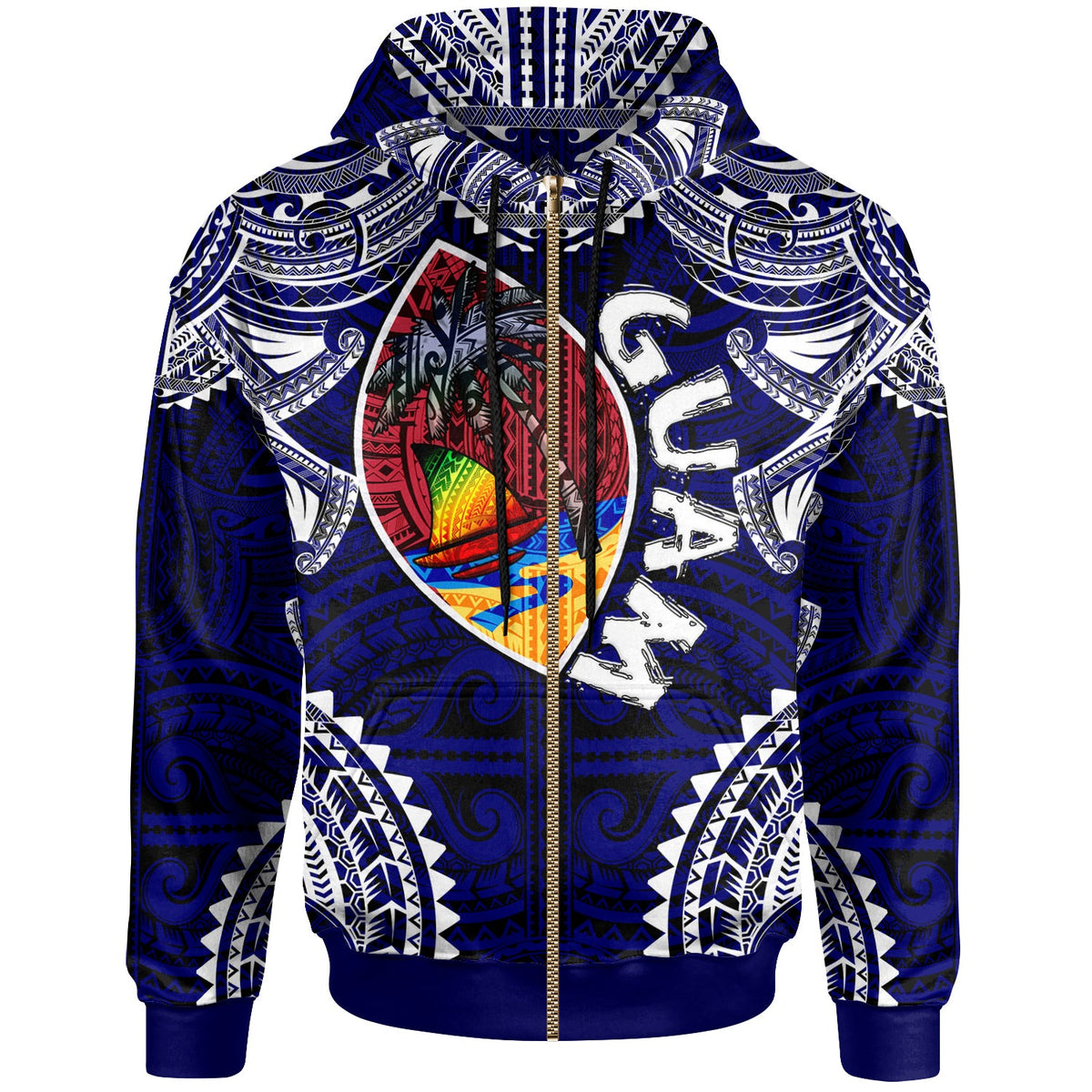 Guam Hoodie Custom Guam independence Day Wish You A Very Happy independence Day With Polynesian Patterns LT10 - Wonder Print Shop