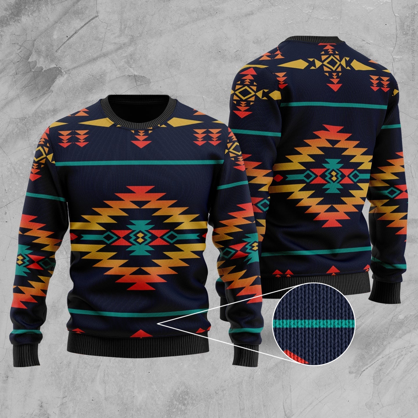 Southwest Navajo Vector Native American Sweater LT10 - Wonder Print Shop