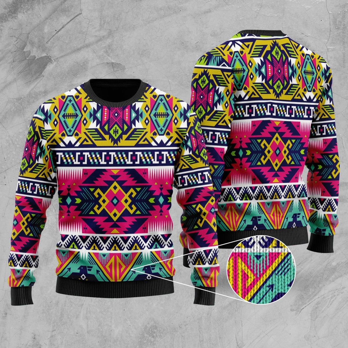 Full Color Thunder Bird Native American Sweater LT10 - Wonder Print Shop