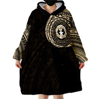 Northern Mariana Islands Flag Polynesian Tattoo Style Wearable Blanket Hoodie - Wonder Print Shop