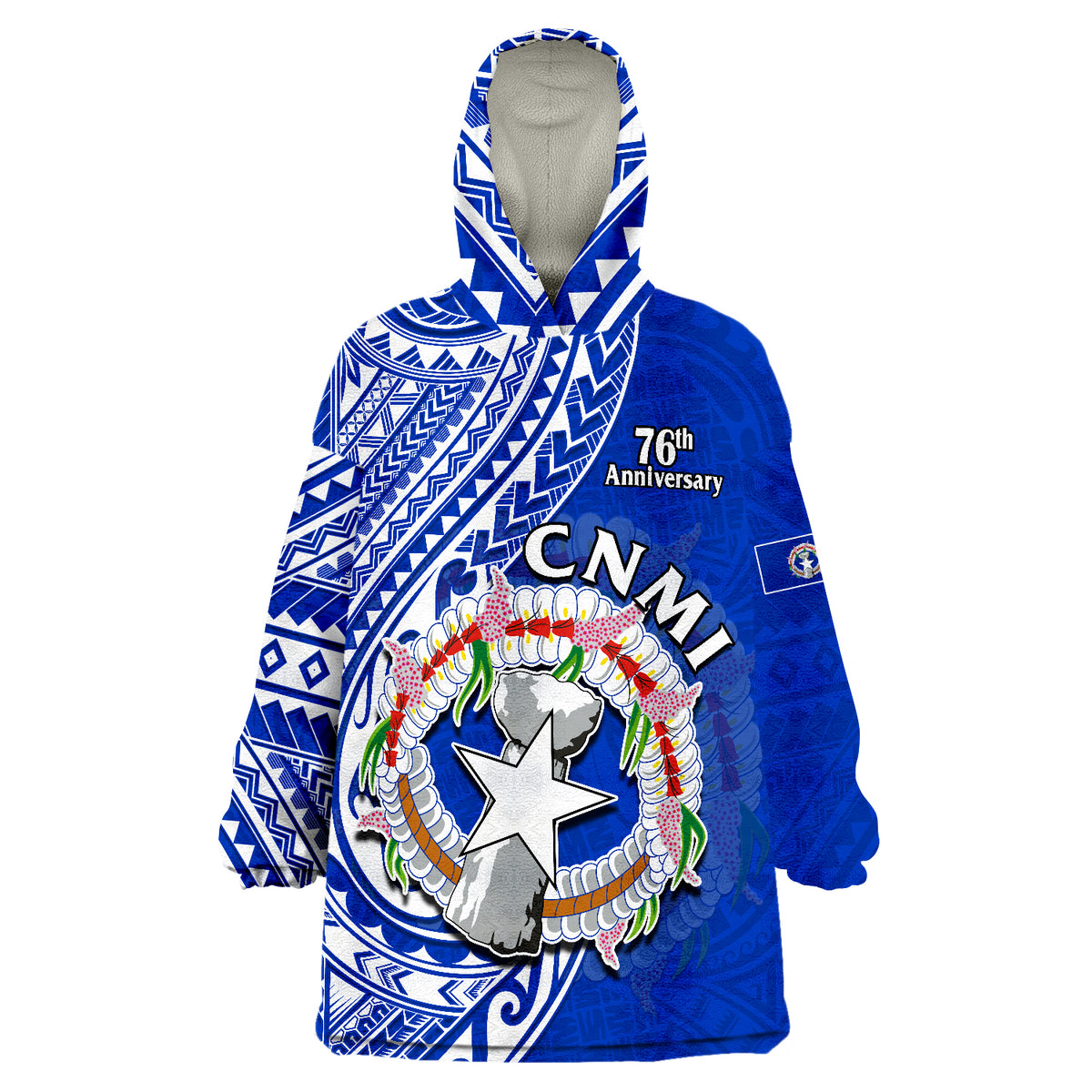 Northern Mariana Islands Happy 76th CNMI Liberation Day Wearable Blanket Hoodie - Wonder Print Shop