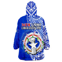 Northern Mariana Islands Happy 76th CNMI Liberation Day Wearable Blanket Hoodie - Wonder Print Shop