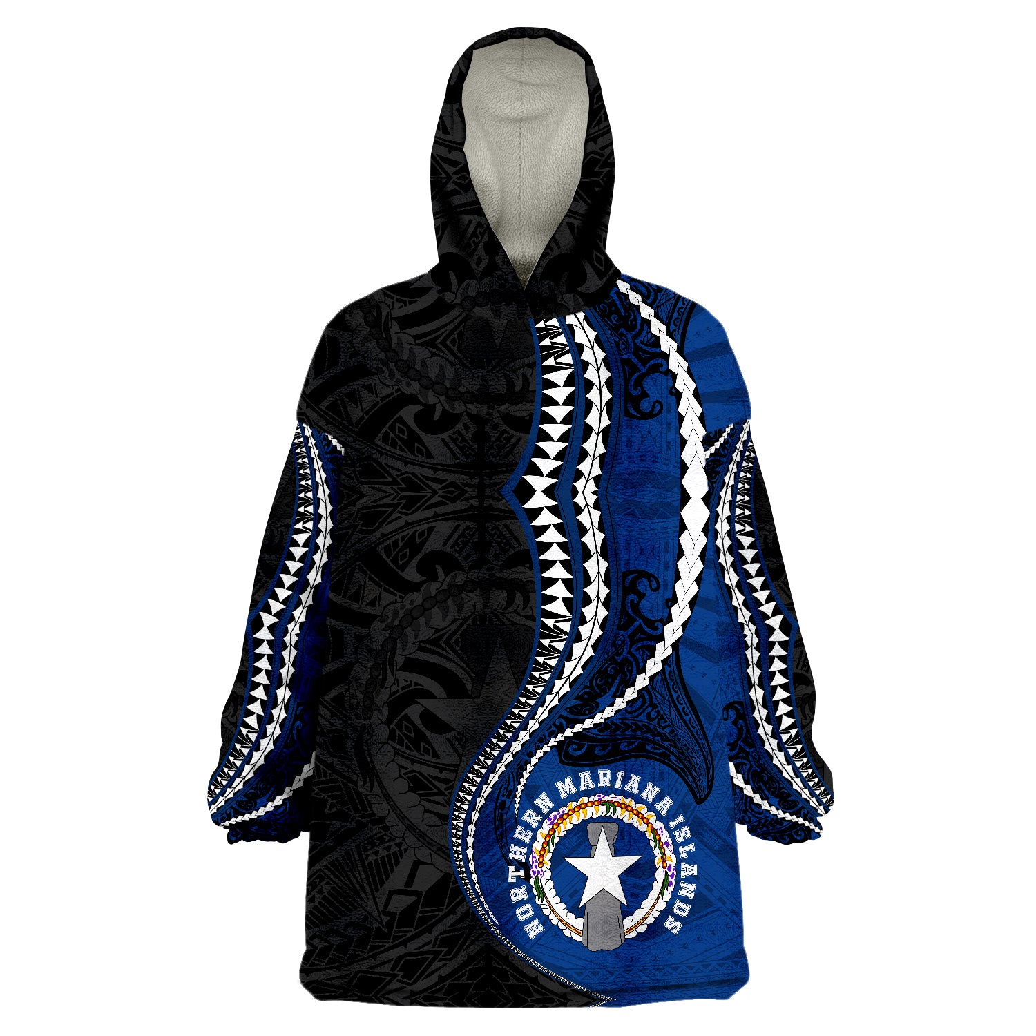 Northern Mariana Islands Kanaloa Tatau Gen MP Wearable Blanket Hoodie - Wonder Print Shop