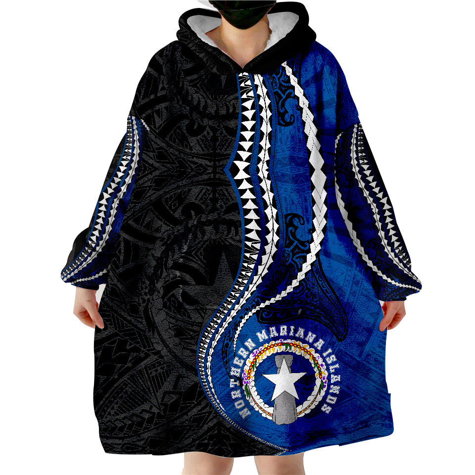 Northern Mariana Islands Kanaloa Tatau Gen MP Wearable Blanket Hoodie - Wonder Print Shop