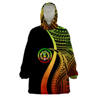 Northern Mariana Islands Reggae Tentacle Tribal Pattern Wearable Blanket Hoodie - Wonder Print Shop