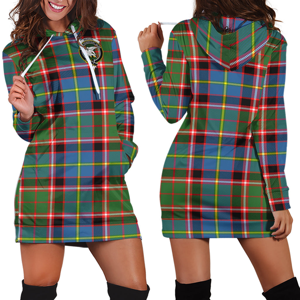 scottish-norvel-clan-crest-tartan-hoodie-dress