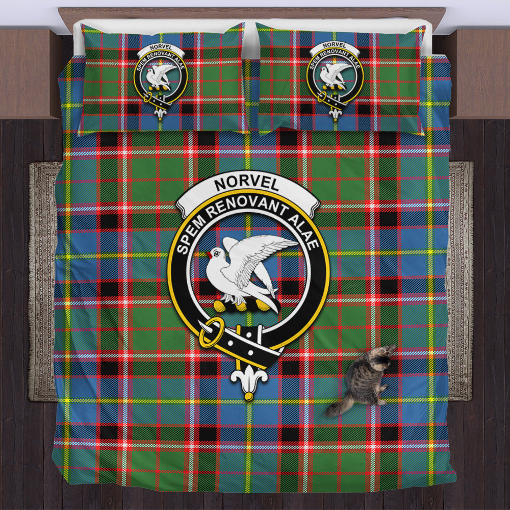 scottish-norvel-clan-crest-tartan-bedding-set