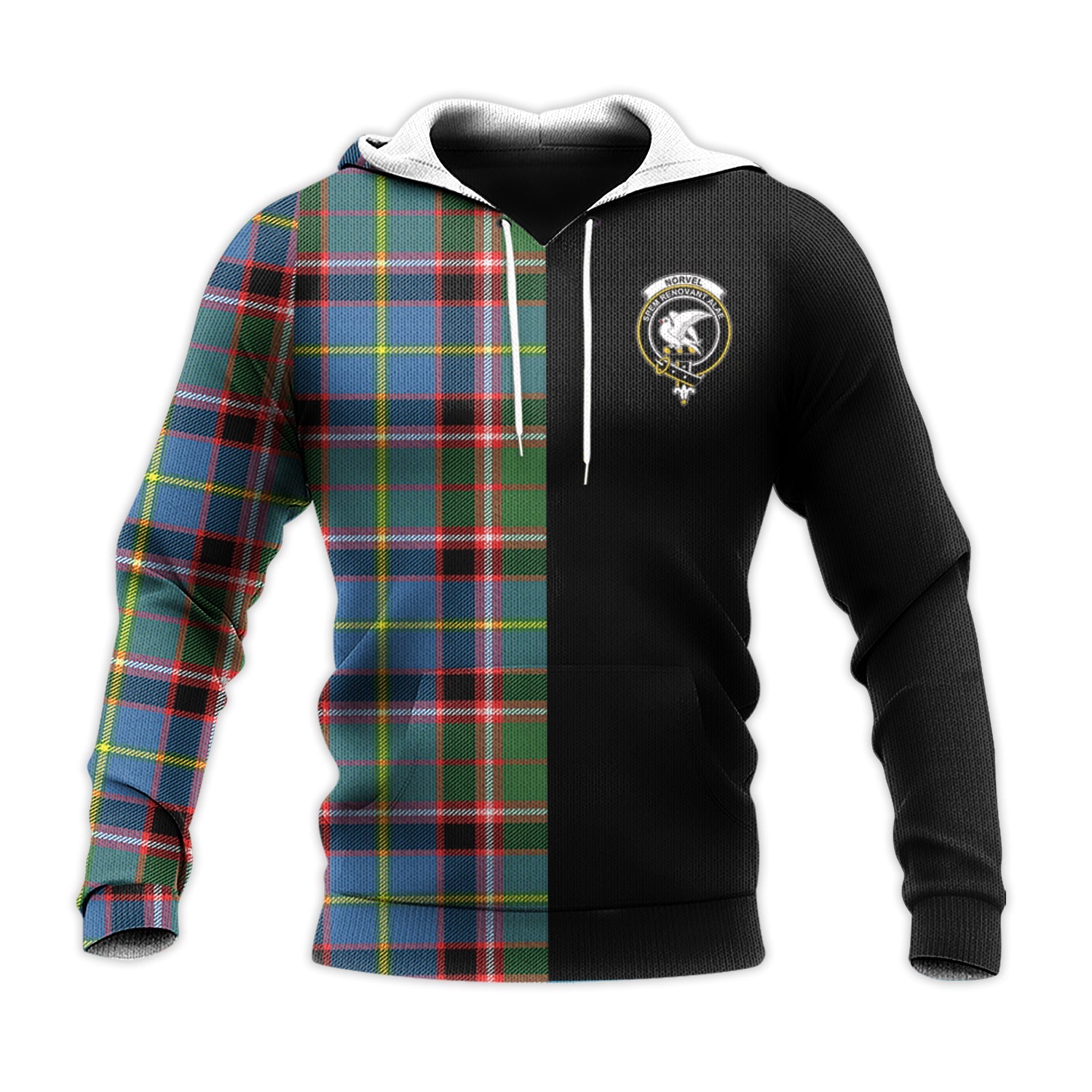 scottish-norvel-clan-crest-tartan-personalize-half-hoodie