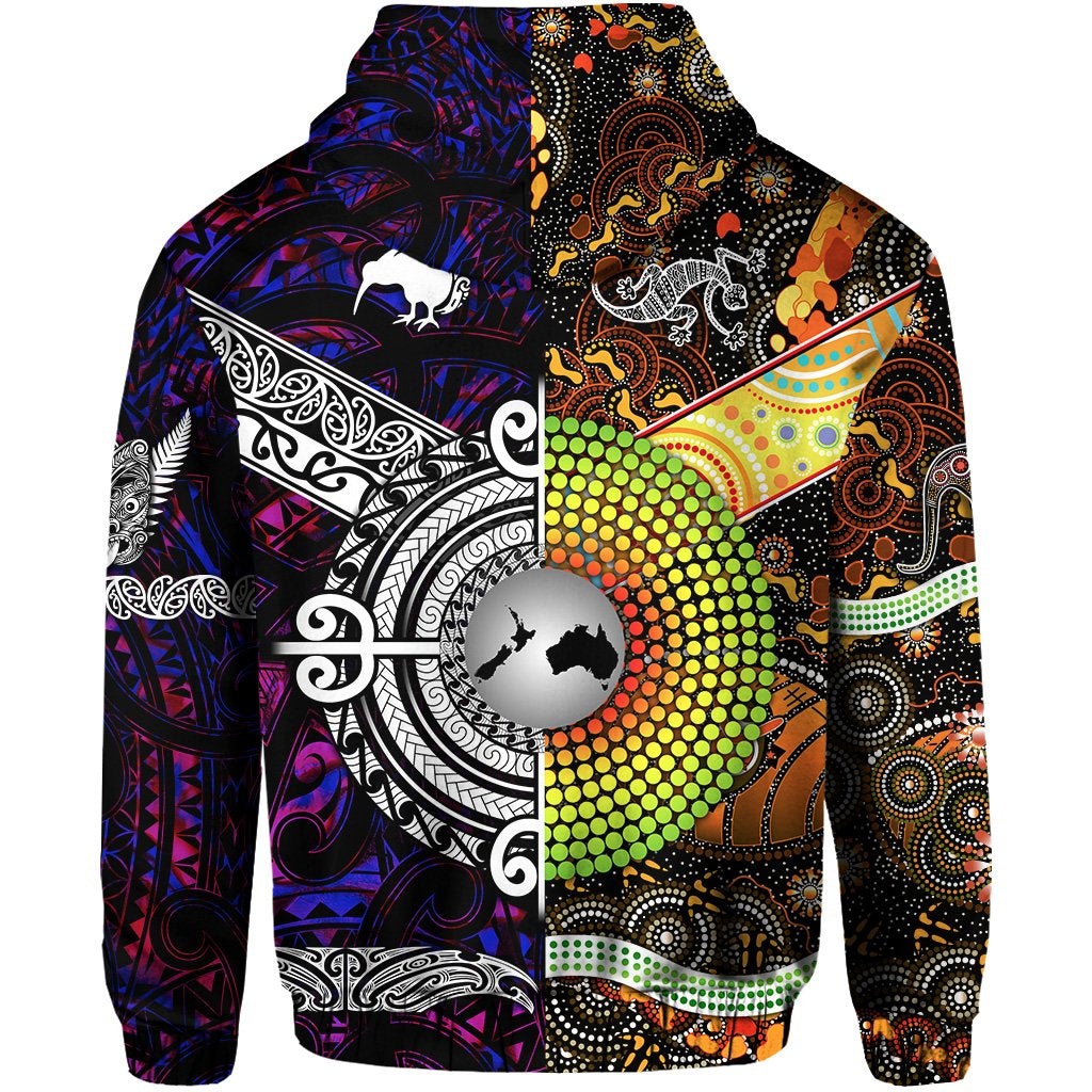 Custom New Zealand Australia Hoodie Together Purple LT8 - Wonder Print Shop