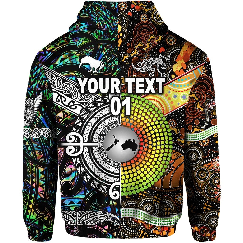 Custom New Zealand Australia Hoodie Together Paua Shell, Custom Text And Number LT8 - Wonder Print Shop