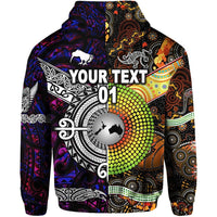 Custom New Zealand Australia Hoodie Together Purple, Custom Text And Number LT8 - Wonder Print Shop