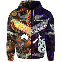 Custom New Zealand Australia Hoodie Together Purple, Custom Text And Number LT8 - Wonder Print Shop