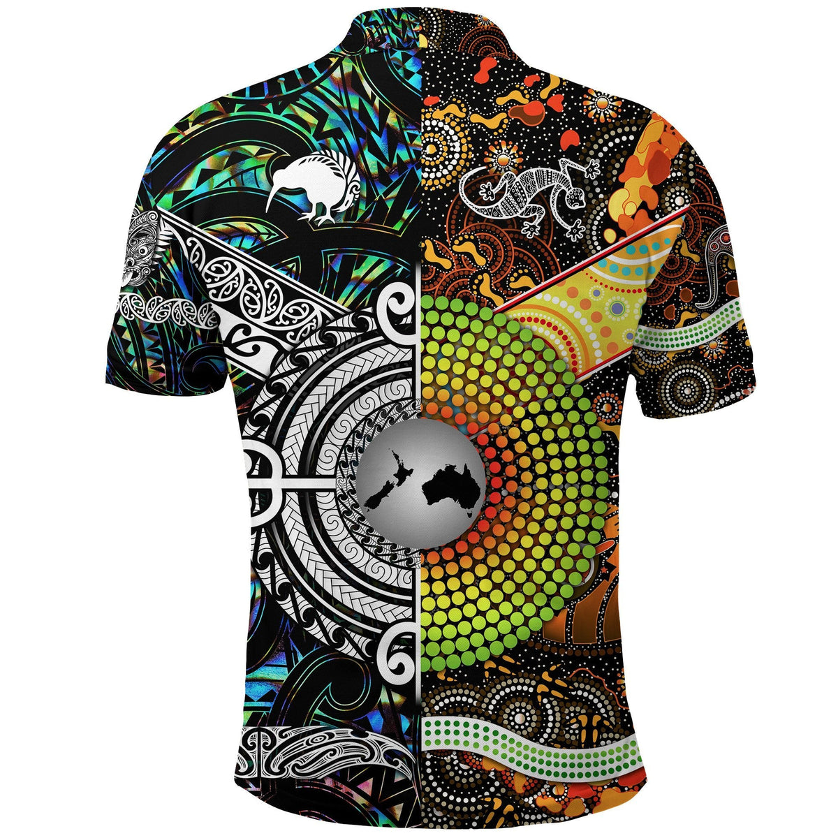 Maori Aboriginal Polo Shirt Together Paua Shell LT8 - Wonder Print Shop