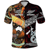 Maori Aboriginal Polo Shirt Together Red LT8 - Wonder Print Shop