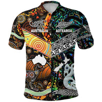 Maori Aboriginal Polo Shirt Together Paua Shell LT8 - Wonder Print Shop