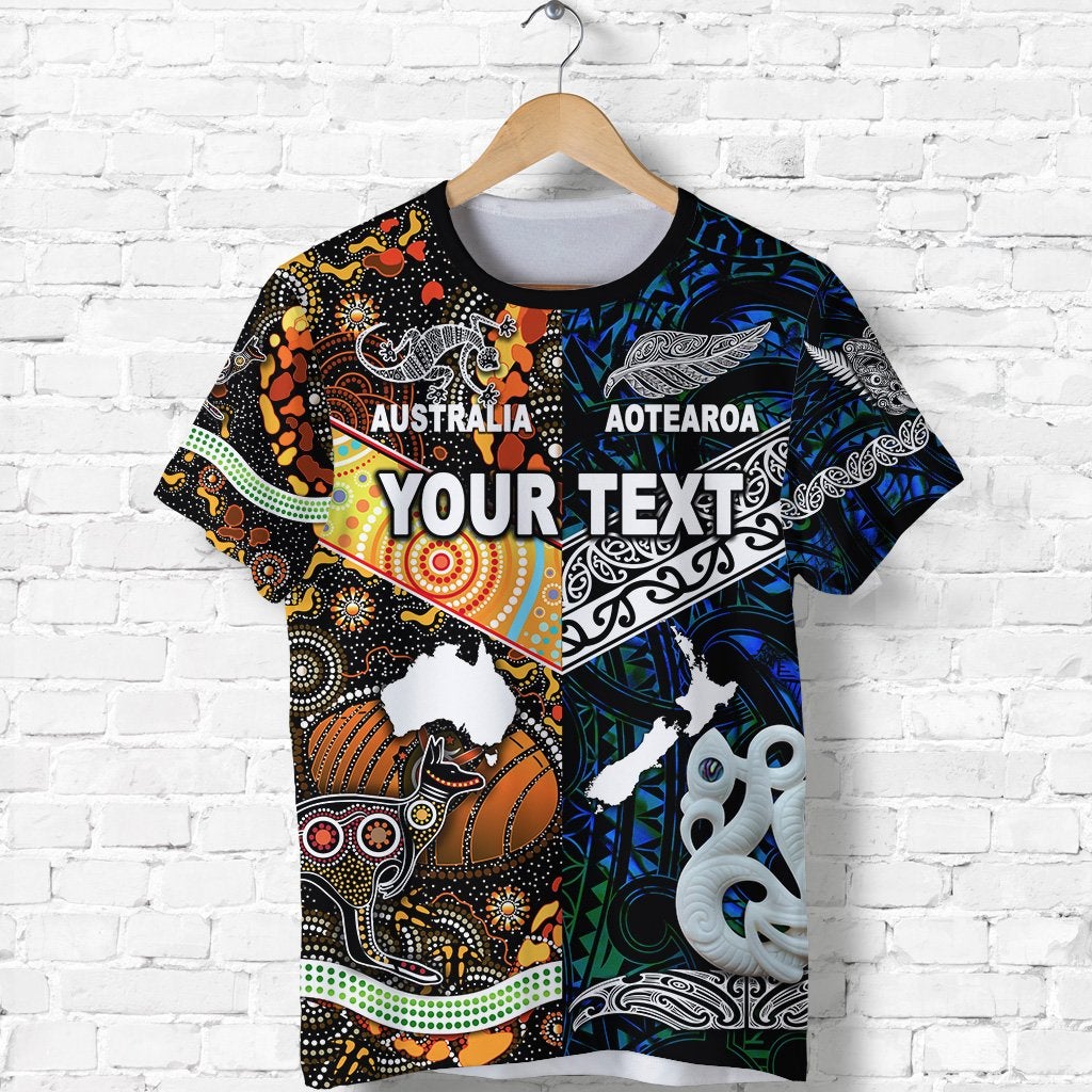 Custom New Zealand and Australia T Shirt Together Blue LT8 - Wonder Print Shop
