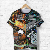 Custom New Zealand and Australia T Shirt Together Paua Shell, Custom Text And Number LT8 - Wonder Print Shop
