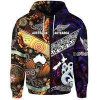 Custom New Zealand Australia Zip Hoodie Together Purple, Custom Text And Number LT8 - Wonder Print Shop
