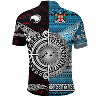 New Zealand Maori Aotearoa Fiji Tapa Polo Shirt Together Red LT8 - Wonder Print Shop