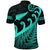 New Zealand Rugby Maori Polo Shirt Silver Fern Koru Vibes Turquoise LT8 - Wonder Print Shop