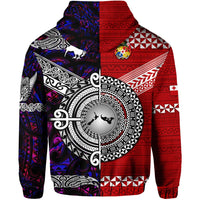 Custom New Zealand Tonga Hoodie Together Purple LT8 - Wonder Print Shop