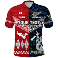 Custom New Zealand Tonga Polynesian Polo Shirt Together Blue LT8 - Wonder Print Shop