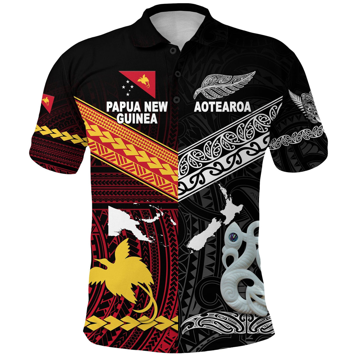New Zealand Maori Aotearoa Papua New Guinea Polynesian Polo Shirt Together LT8 - Wonder Print Shop