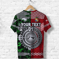Custom New Zealand and Tonga T Shirt Together Green, Custom Text And Number LT8 - Wonder Print Shop
