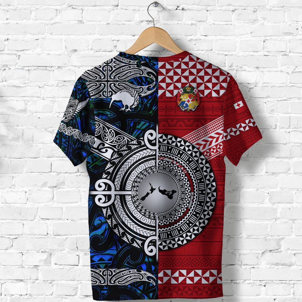 New Zealand Maori Aotearoa Tonga Polynesian Together T Shirt Blue Lt8 - Wonder Print Shop
