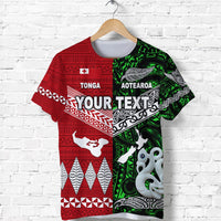 Custom New Zealand and Tonga T Shirt Together Green LT8 - Wonder Print Shop