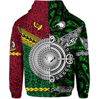 Custom Vanuatu And New Zealand Hoodie Together Green LT8 - Wonder Print Shop