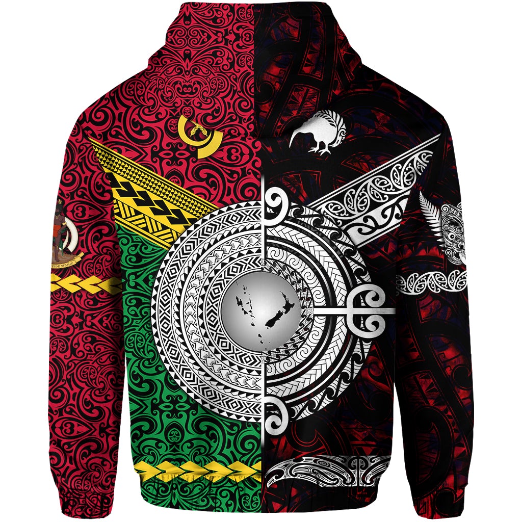 Vanuatu New Zealand Hoodie Together Red LT8 - Wonder Print Shop
