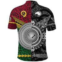 Vanuatu New Zealand Polo Shirt Together Black LT8 - Wonder Print Shop